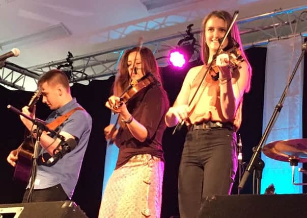Kathryn Tickell and her band Superfolkus performed at Holy Island Festival