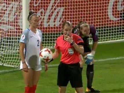 Lucy Bronze in the Euro 2017 quarter-final against France.