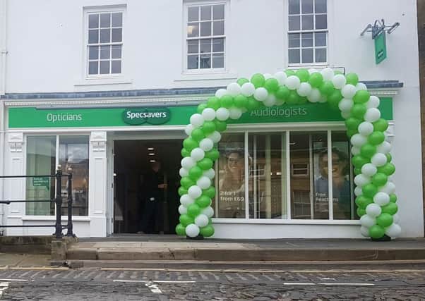 The new Specsavers branch in Alnwick.