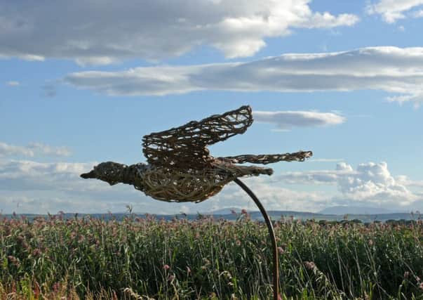 One of the sculptures around the Lindisfarne Nature Trail.