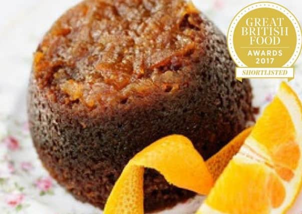 Proof of the Puddings marmalade sponge pudding with orange liqueur.