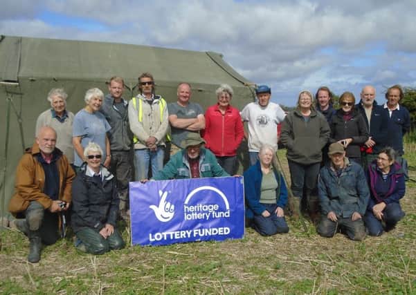 Volunteers who took part in an archaeological dig at Mardon, near Crookham.