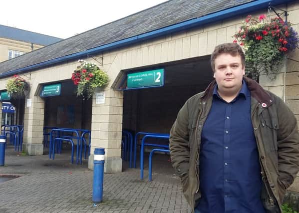 James Matthewson at Alnwick Bus Station.