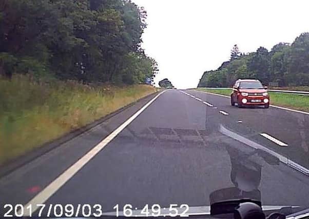 A still image from the dashcam footage.