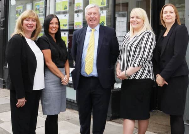 The BHP Law team outside their new Tynemouth office. Left to right, Andrea Hewitson, partner, Laura Vipond, legal executive, John Pratt, managing partner, Kelly Hind, associate solicitor and Laura Nicholson, lettings manager.