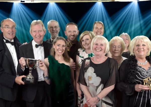 Members of Alnwick Stage Musical Society celebrate their successful night at the NODA North Performance Awards 2017. Picture by Signature Times Photography