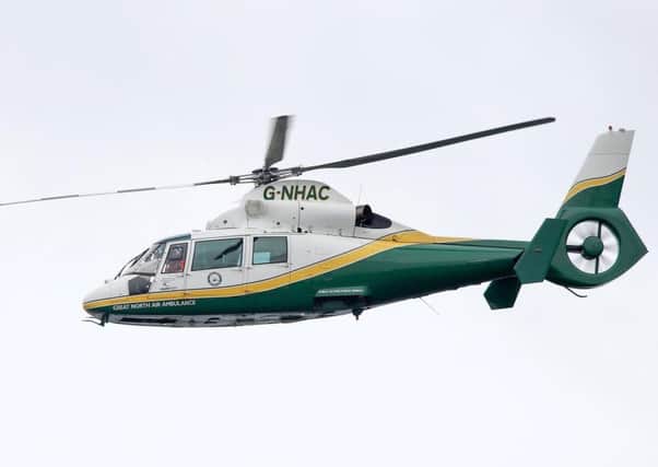 The Great North Air Ambulance was called to the incident.
