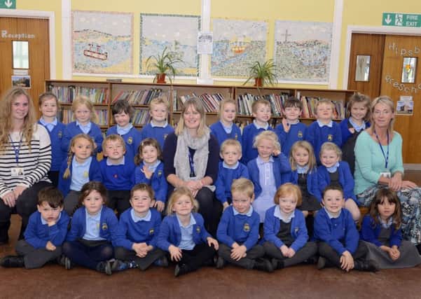 First Class at Hipsburn Primary School.
Lucy Maddison, Karen Fender and Louise Dawson with the reception class at Hipsburn Primary School
Picture by Jane Coltman