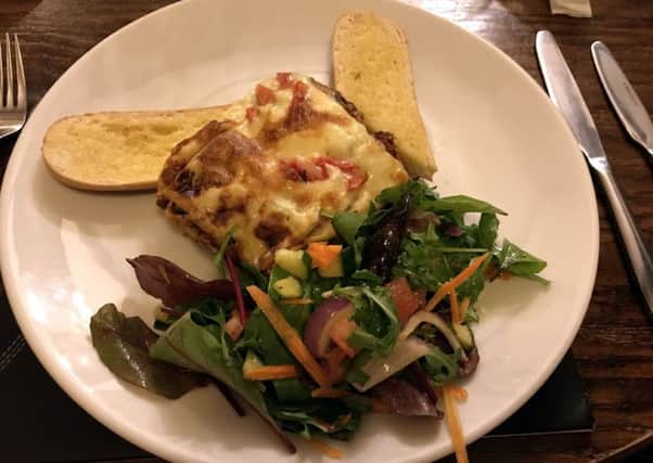 Lasagne at the Shoulder of Mutton, Longhorsley.