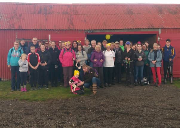 An eight-mile walk in the Cheviots hills was held as part of BBC's Countryfile Children in Need fund-raising appeal.