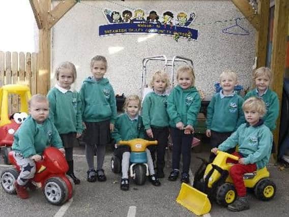Branton Community Primary School new reception class and Breamish Valley Nursery children.