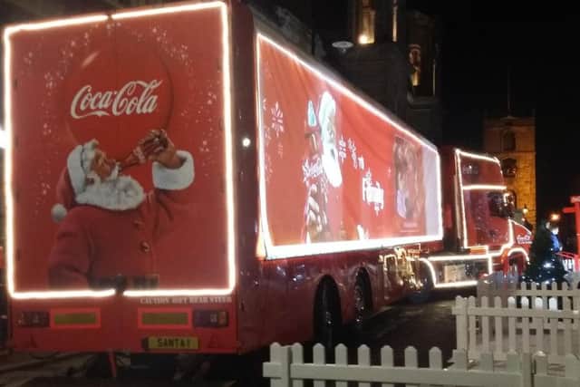 The Coca-Cola truck in Morpeth.