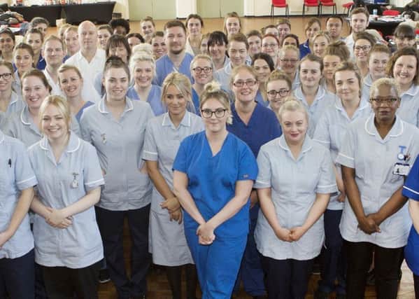 Some of the 70 new nurses and midwives who have joined Northumbria Healthcare.