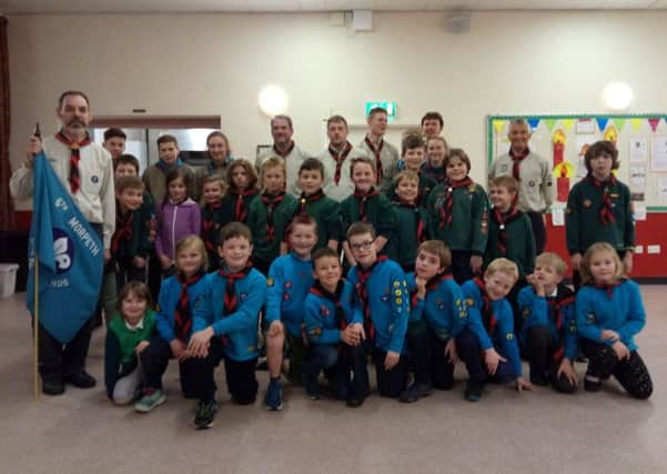 Young and adult members of the 6th Morpeth scout group.