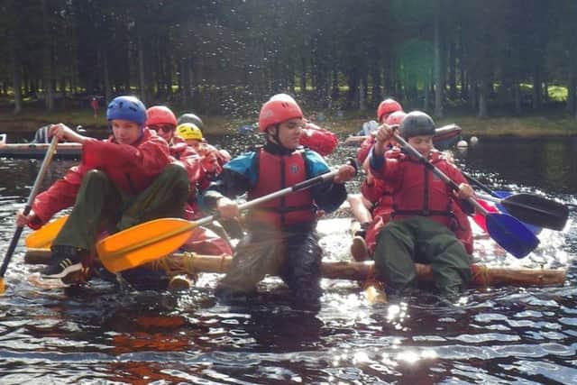 Explorers from the Castle Morpeth district during a water activities weekend at Kielder.