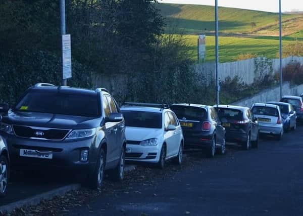 Motorists given fines for parking on the slope down to the platform in the northbound car park at Alnmouth Station.