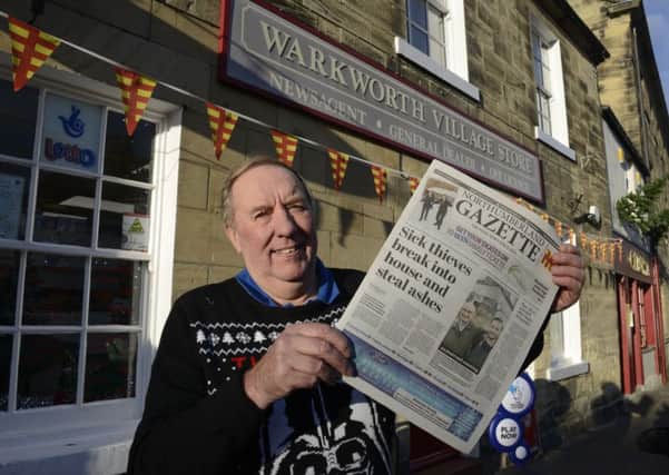 Ian Jolly, newsagent at Warkworth Village Store and Post Office.  Picture by Jane Coltman