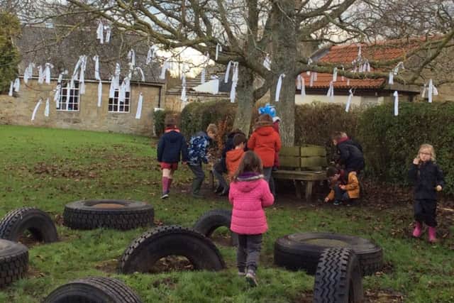 Whittingham C of E Primary School's National Tree Dressing Day event.