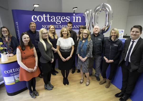 The Cottages in Northumberland team, which is celebrating its 10th anniversary.