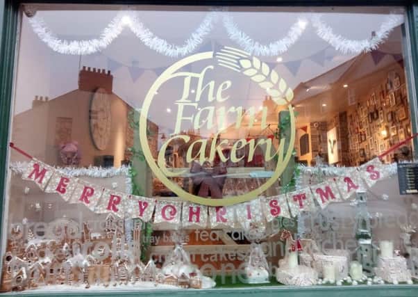 The Farm Bakery gained a Highly Commended  in the Alnwick Civic Society Christmas Window competition. Picture by Jane Coltman