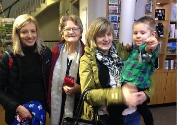 Anna, left, with her grandma, mum and son Max.