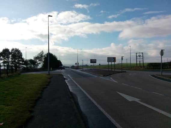 The A6105 Castle Terrace junction off the A1 Berwick bypass.