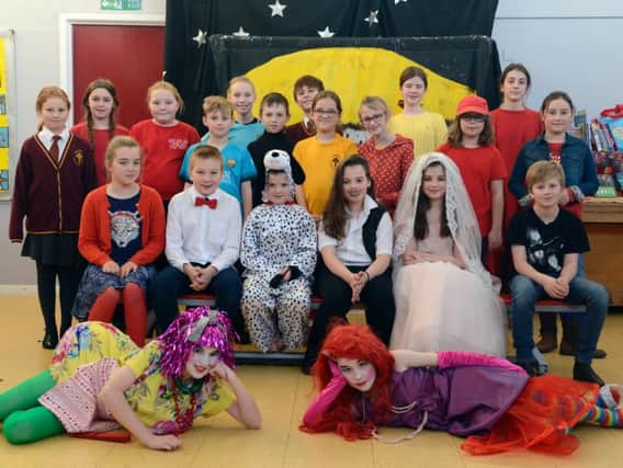 Cinderella and friends are in party mood at Whittingham Primary School. Picture by Jane Coltman