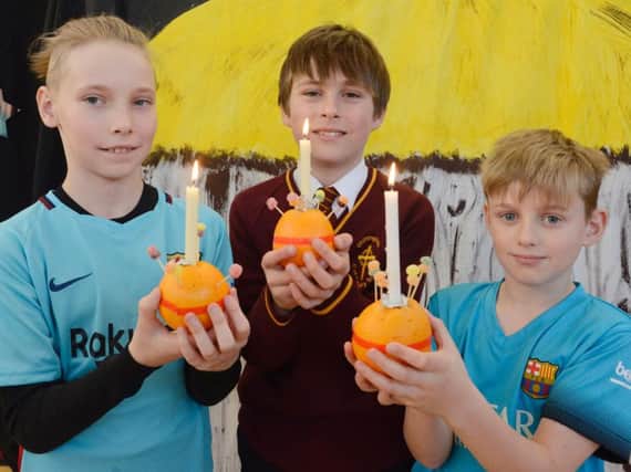 A Christingle performance from Whittingham pupils. Picture by Jane Coltman