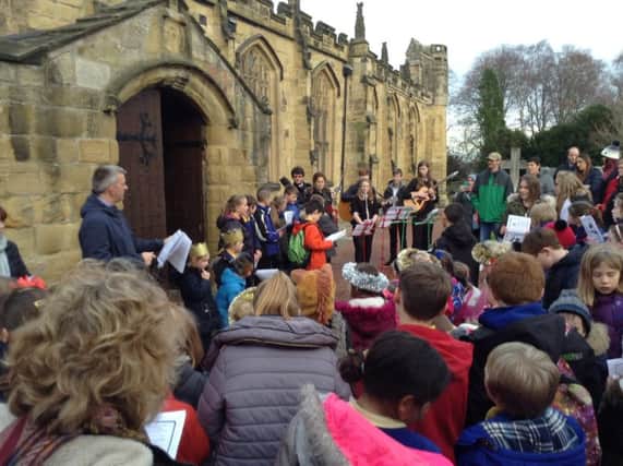 St Michael's CofE Primary School lead the school, parents and community in a walk-through Nativity.