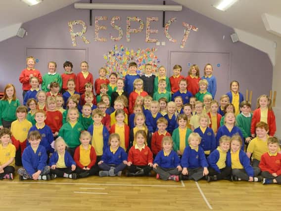 The older pupils from Rothbury First School sang It Was On A Starry Night. Picture by Jane Coltman