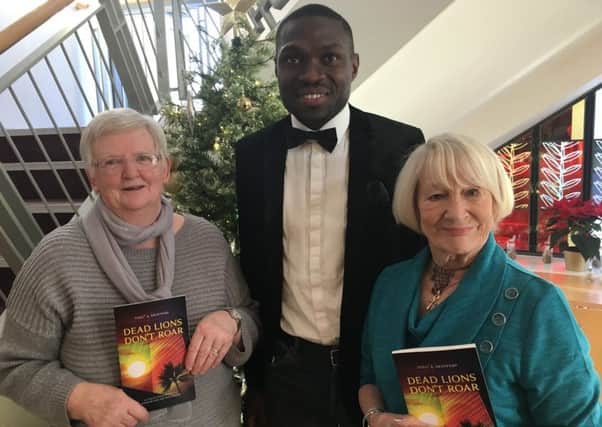 Tolu A Akinyemi with Kate Simmons (left), from Ashington, and Vicky Kinghorn, from Lynemouth.