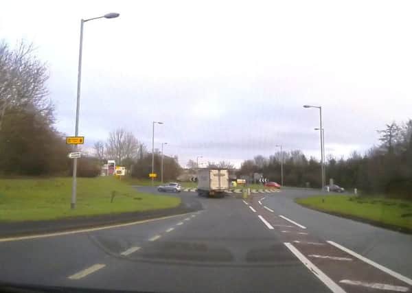 The A1 sliproad into Alnwick at Willowburn