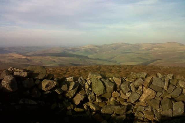 Looking into Scotland from Windy Gyle