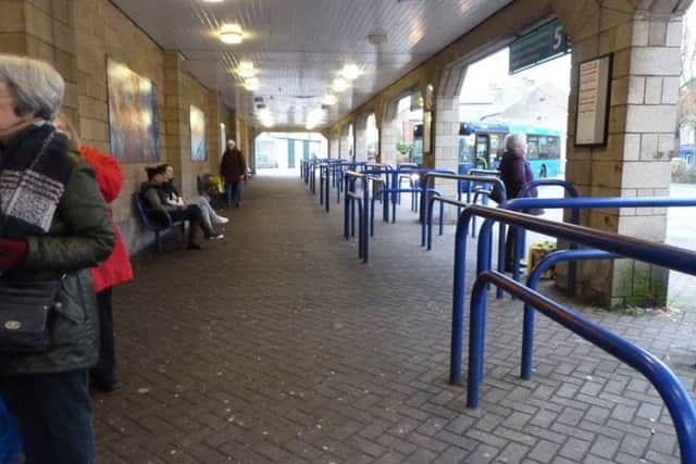 The bus station on Tuesday morning after it was cleaned. By Andrea Field