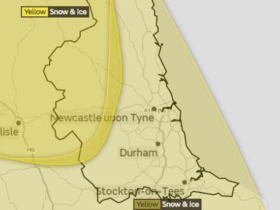 Met Office yellow weather warning for Tuesday.