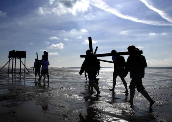 Pilgrimage to Lindisfarne. Photograph by Jane Coltman
