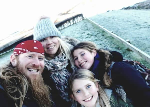 Derek Allan and his family at Kielder Winter Wonderland