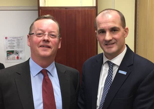 Northumberland County Council leader Peter Jackson with Jake Berry MP.