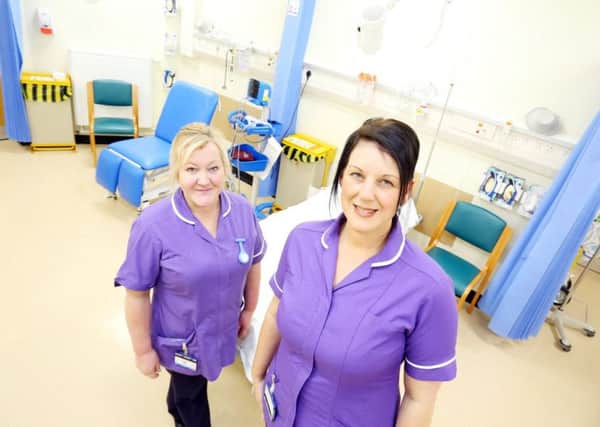 Emergency nurse practitioners Anne Spours (left) and Sonia Arkle in the minor injuries unit at Alnwick Infirmary