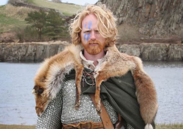 Kevin Robson, of Wild Dog Outdoors, ready to greet visitors to Hadrian's Wall as Venutius the Celt.