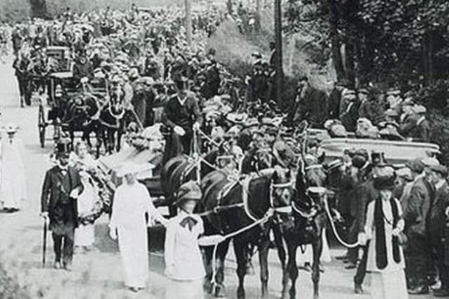 Emily Davisons funeral procession through Morpeth.
