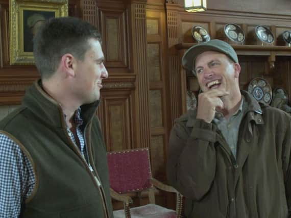 One of the show's judges, Alex Langlands, enjoys a tour of Bamburgh Castle.