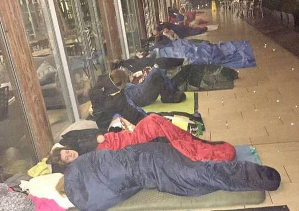 The sleepout at The Alnwick Garden.