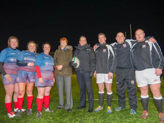 The Northumbria Police officers who took to the international rugby field.