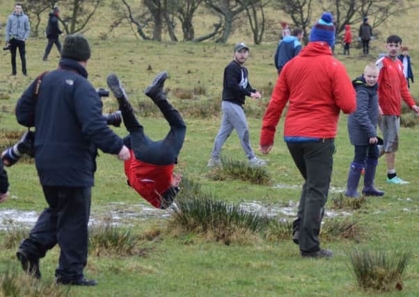 Action from Alnwick's Shrovetide football match 2018. Picture by Jason Sumner