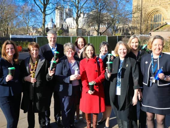 Berwick MP Anne-Marie Trevelyan, far right, with fellow campaigners pledging to reduce their use of plastic for Lent.