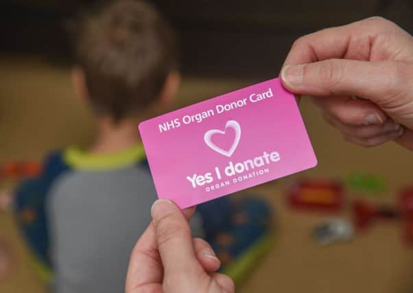An NHS organ donor card.