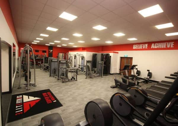 Inside the new gym.