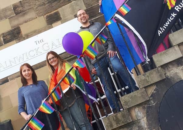 Members of the Northumberland Pride committee at Saturday's fund-raiser in Alnwick.