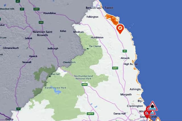 The Environment Agency flood alert map.